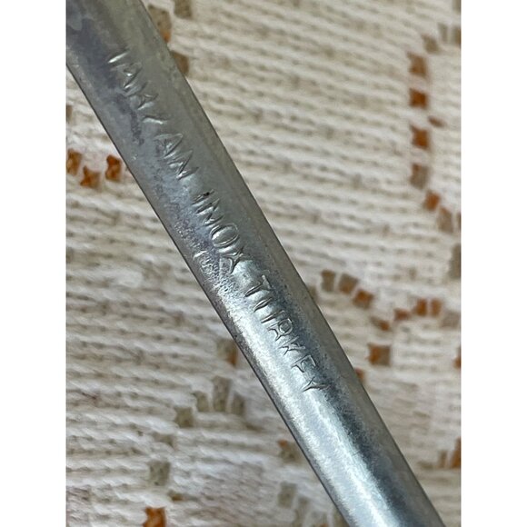 Vintage 1970s 4 PC. Brass Stainless Steel Kebob Skewers Chicken Rooster Tops - Picture 7 of 9